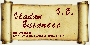 Vladan Busančić vizit kartica